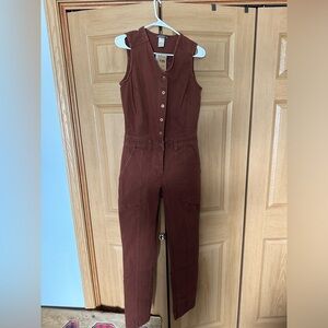 Rust Denim Jumpsuit